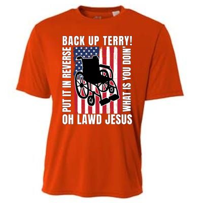 Back It Up Terry 4th Of July Meme Put It In Reverse Usa Flag Gift Cooling Performance Crew T-Shirt