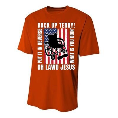 Back It Up Terry 4th Of July Meme Put It In Reverse Usa Flag Gift Performance Sprint T-Shirt