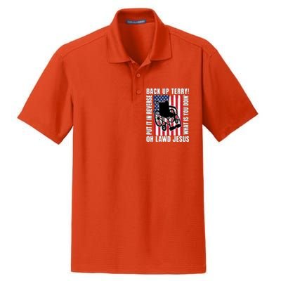 Back It Up Terry 4th Of July Meme Put It In Reverse Usa Flag Gift Dry Zone Grid Polo