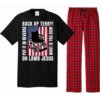 Back It Up Terry 4th Of July Meme Put It In Reverse Usa Flag Gift Pajama Set