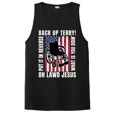 Back It Up Terry 4th Of July Meme Put It In Reverse Usa Flag Gift PosiCharge Competitor Tank