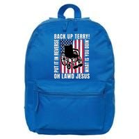 Back It Up Terry 4th Of July Meme Put It In Reverse Usa Flag Gift 16 in Basic Backpack