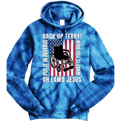 Back It Up Terry 4th Of July Meme Put It In Reverse Usa Flag Gift Tie Dye Hoodie