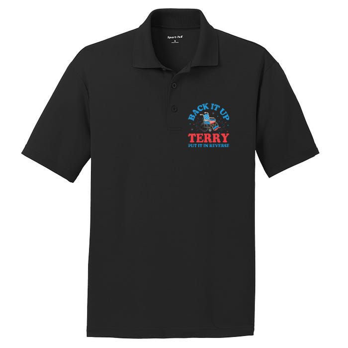 Back It Up Terry Put It In Reverse 4th Of July Fireworks PosiCharge RacerMesh Polo