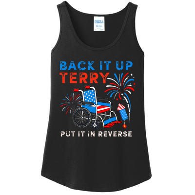 Back It Up Terry Put It In Reverse Fireworks Fun 4th Of July Ladies Essential Tank