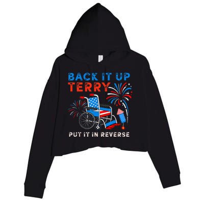 Back It Up Terry Put It In Reverse Fireworks Fun 4th Of July Crop Fleece Hoodie