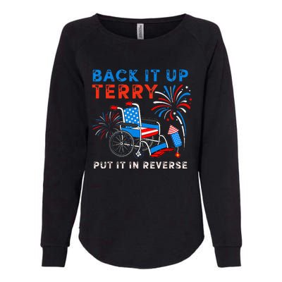 Back It Up Terry Put It In Reverse Fireworks Fun 4th Of July Womens California Wash Sweatshirt