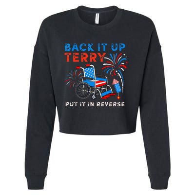 Back It Up Terry Put It In Reverse Fireworks Fun 4th Of July Cropped Pullover Crew