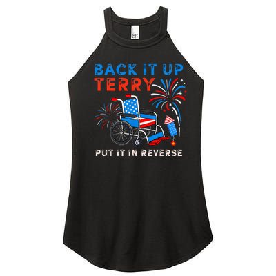 Back It Up Terry Put It In Reverse Fireworks Fun 4th Of July Women’s Perfect Tri Rocker Tank