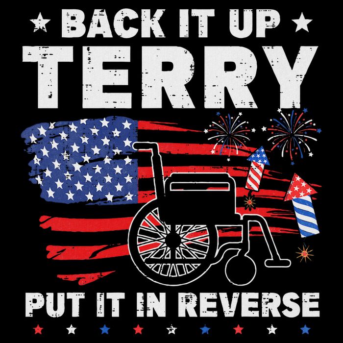 Back It Up Terry Put It In Reverse Firework 4th Of July 7-Panel Snapback Hat