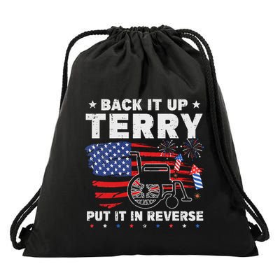 Back It Up Terry Put It In Reverse Firework 4th Of July Drawstring Bag