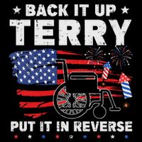 Back It Up Terry Put It In Reverse Firework 4th Of July Kids T-Shirt