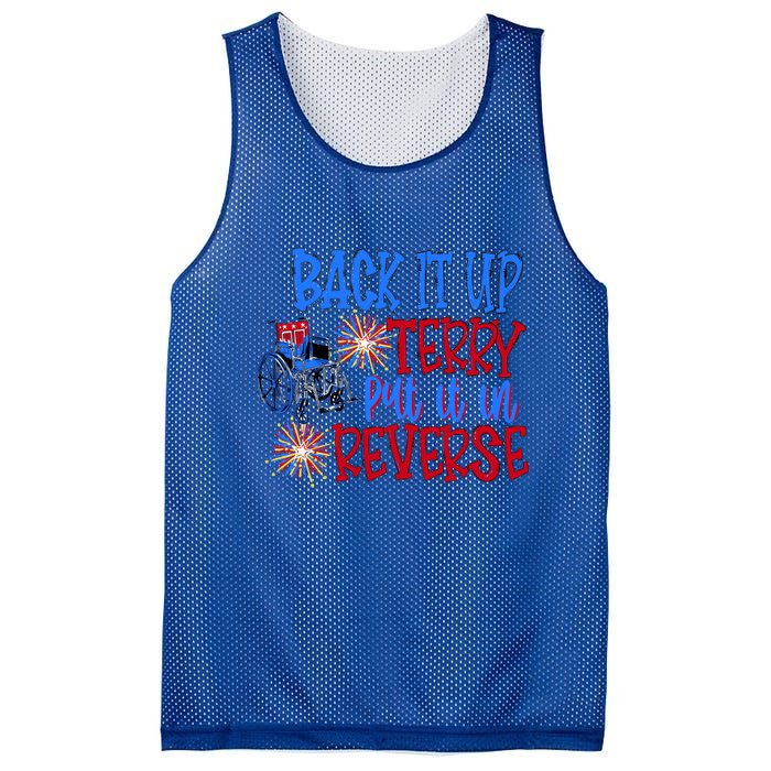 Back It Up Terry Put It In Reverse Fireworks 4th Of July Gift Mesh Reversible Basketball Jersey Tank