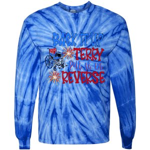 Back It Up Terry Put It In Reverse Fireworks 4th Of July Gift Tie-Dye Long Sleeve Shirt