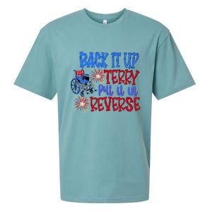 Back It Up Terry Put It In Reverse Fireworks 4th Of July Gift Sueded Cloud Jersey T-Shirt