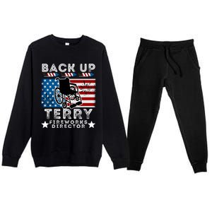 Back It Up Terry 4th Of July Put It In Reverse Fireworks Gift Premium Crewneck Sweatsuit Set