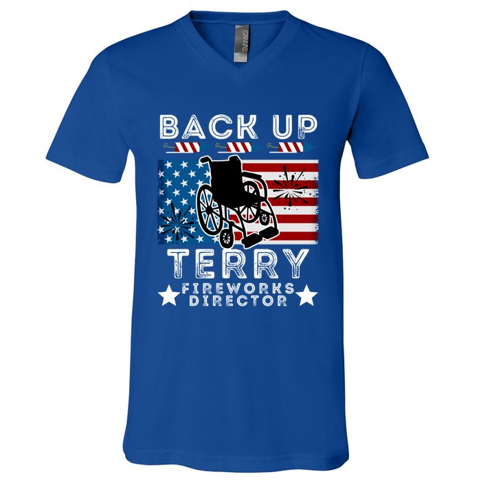 Back It Up Terry 4th Of July Put It In Reverse Fireworks Gift V-Neck T-Shirt