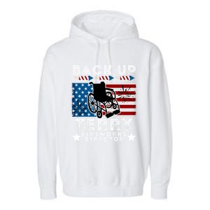 Back It Up Terry 4th Of July Put It In Reverse Fireworks Gift Garment-Dyed Fleece Hoodie