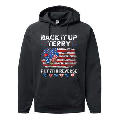 Back It Up Terry Put It In Reverse Firework 4th Of July Performance Fleece Hoodie