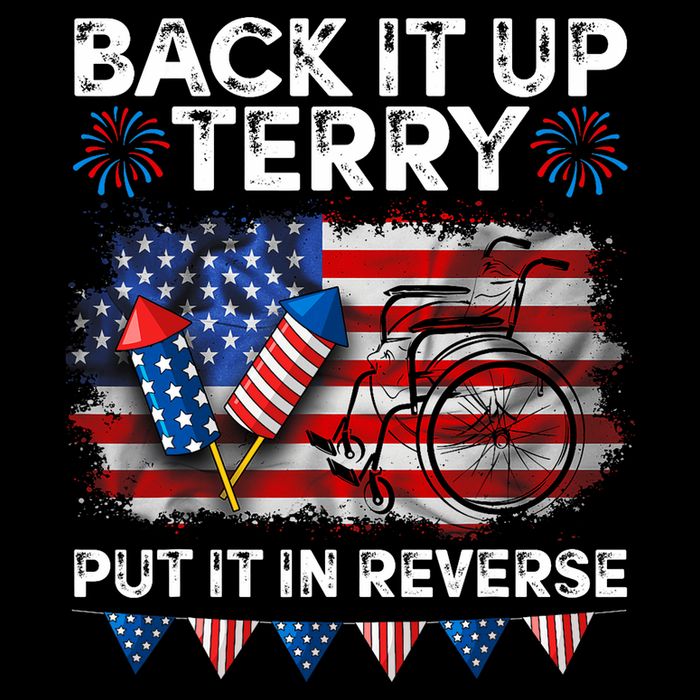 Back It Up Terry Put It In Reverse Firework 4th Of July 7-Panel Snapback Hat