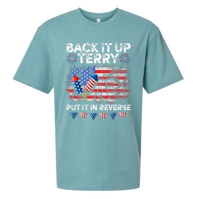 Back It Up Terry Put It In Reverse Firework 4th Of July Sueded Cloud Jersey T-Shirt