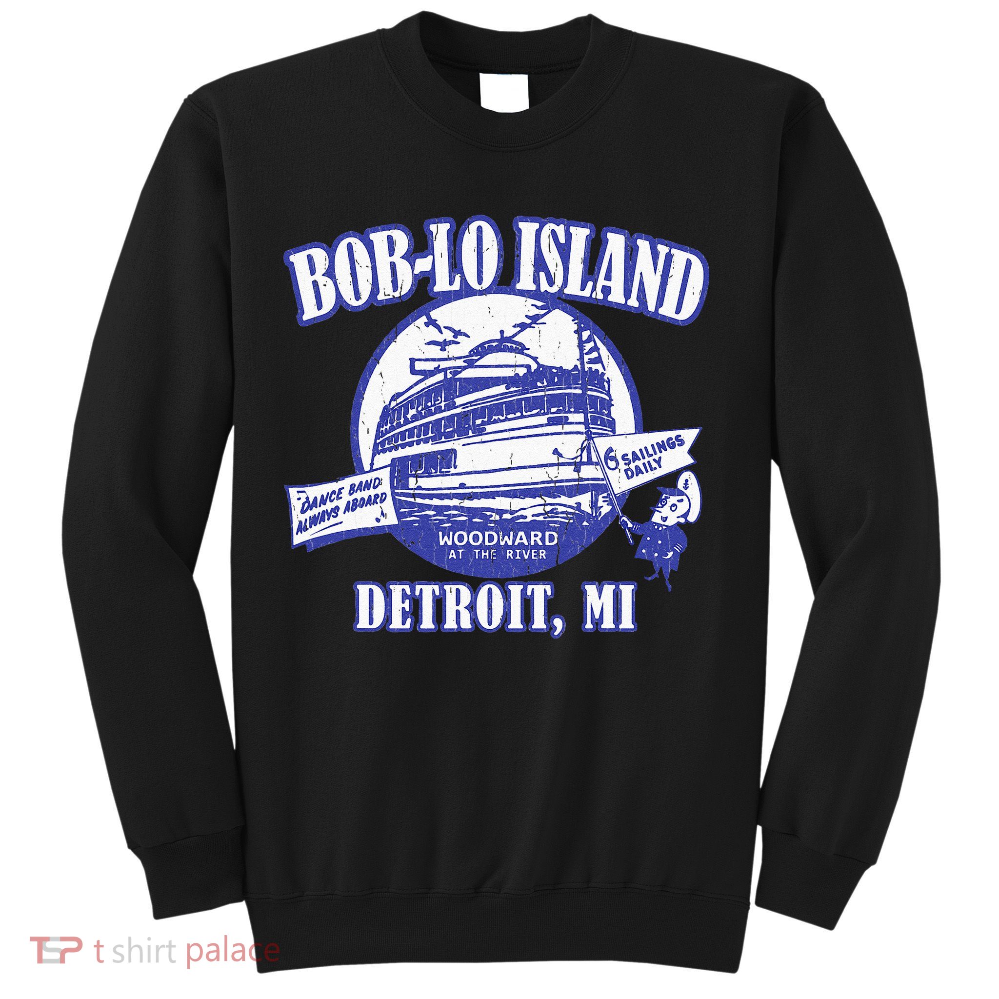 Boblo Island (Vintage Look) Detroit Michigan Sweatshirt