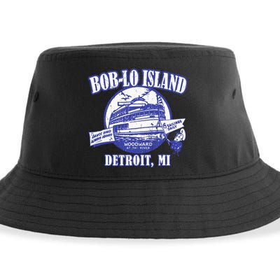 Boblo Island (Vintage Look) Detroit Michigan Sustainable Bucket Hat