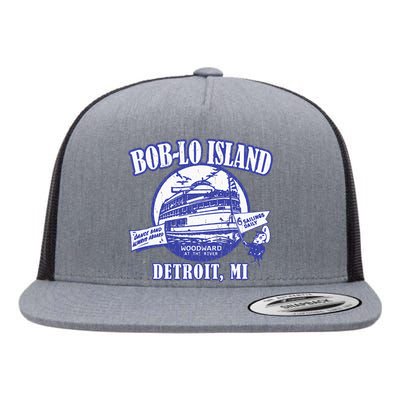 Boblo Island (Vintage Look) Detroit Michigan Flat Bill Trucker Hat