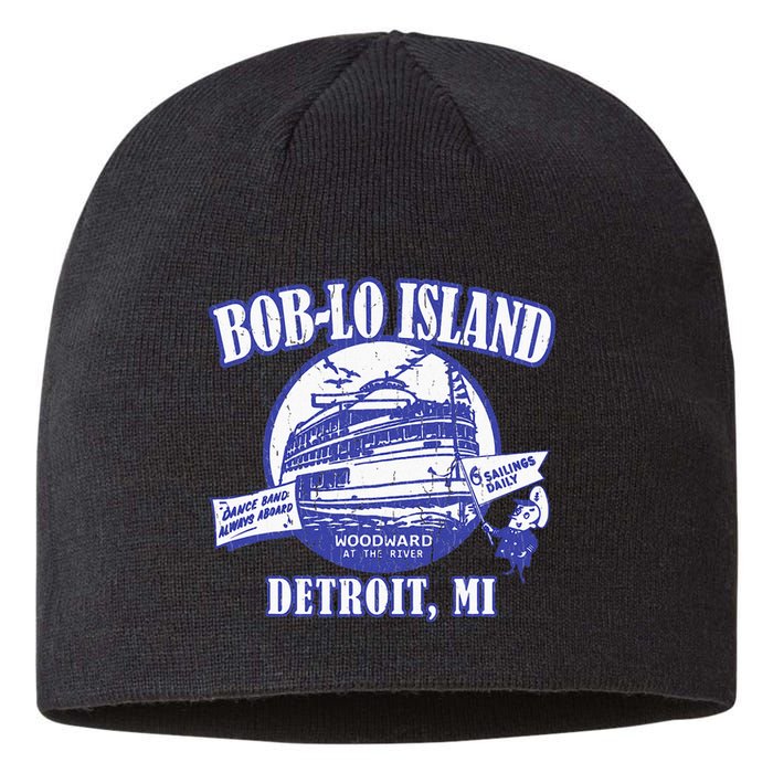 Boblo Island (Vintage Look) Detroit Michigan Sustainable Beanie