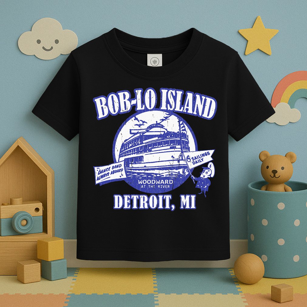 Boblo Island (Vintage Look) Detroit Michigan Toddler T-Shirt
