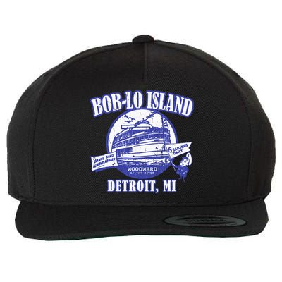 Boblo Island (Vintage Look) Detroit Michigan Wool Snapback Cap