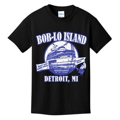Boblo Island (Vintage Look) Detroit Michigan Kids T-Shirt