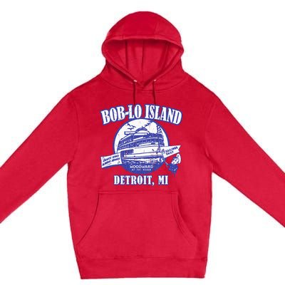 Boblo Island (Vintage Look) Detroit Michigan Premium Pullover Hoodie