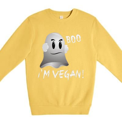 Boo Im Vegan! Halloween Costume Fun For Everyone Premium Crewneck Sweatshirt