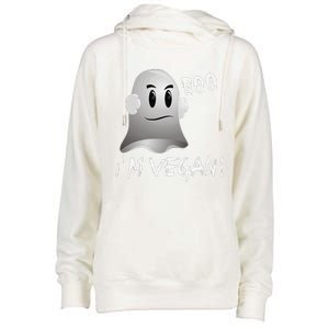 Boo Im Vegan! Halloween Costume Fun For Everyone Womens Funnel Neck Pullover Hood