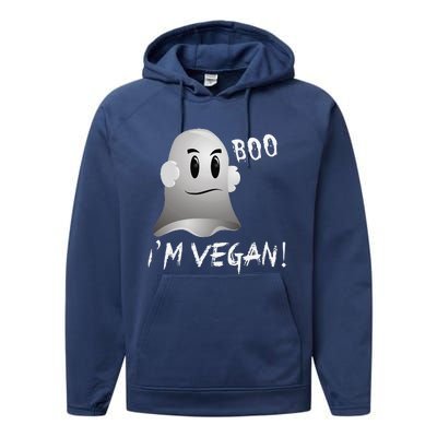 Boo Im Vegan! Halloween Costume Fun For Everyone Performance Fleece Hoodie