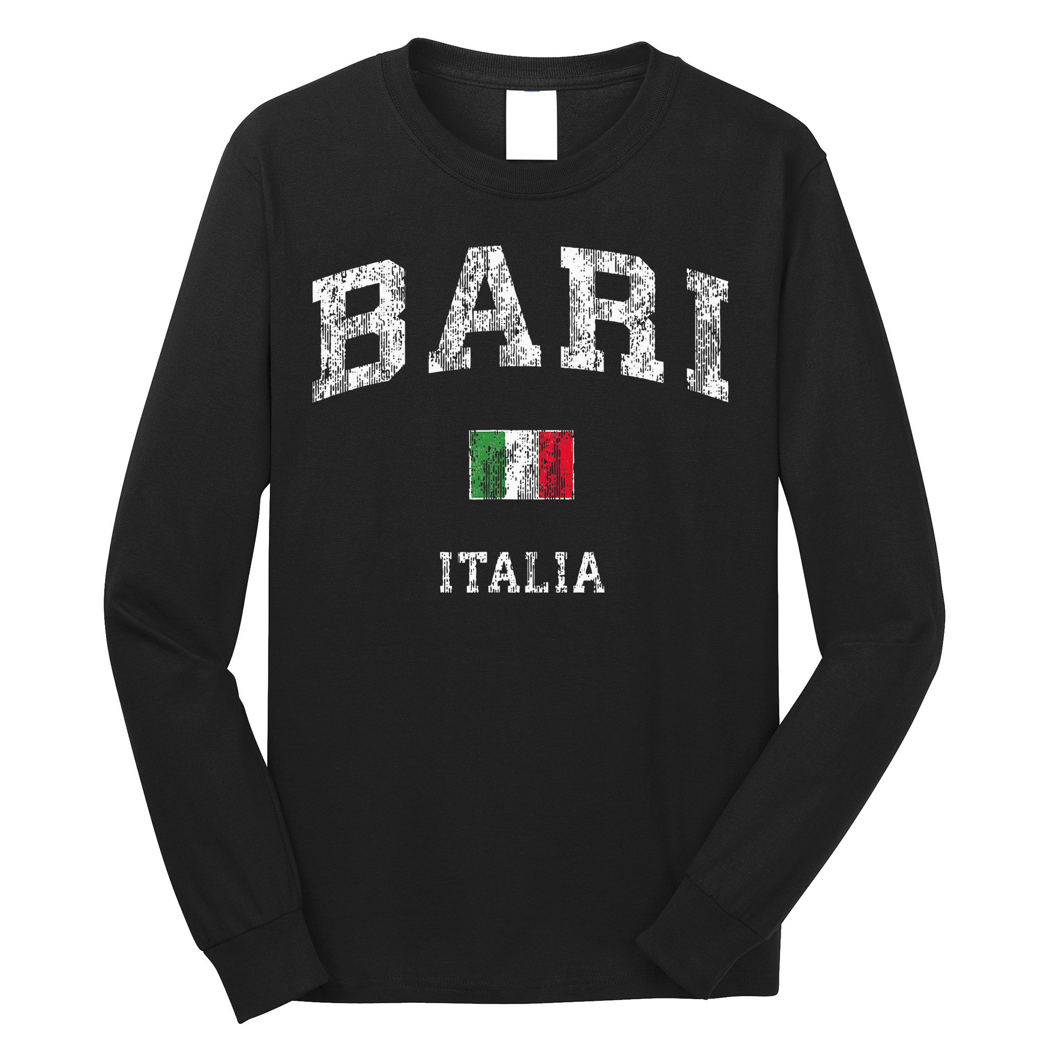 Bari Italy Vintage Italia Athletic Sports Design Long Sleeve Shirt