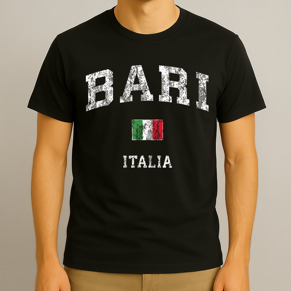 Bari Italy Vintage Italia Athletic Sports Design T-Shirt