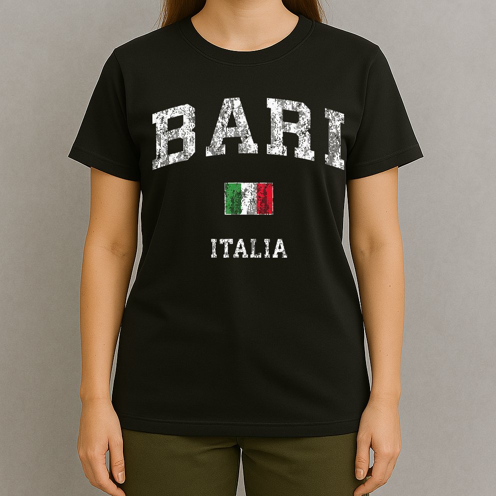 Bari Italy Vintage Italia Athletic Sports Design T-Shirt