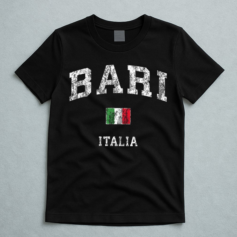 Bari Italy Vintage Italia Athletic Sports Design T-Shirt