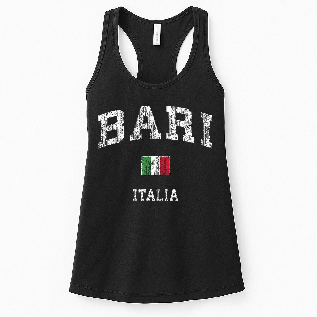 Bari Italy Vintage Italia Athletic Sports Design Womens Tank Top