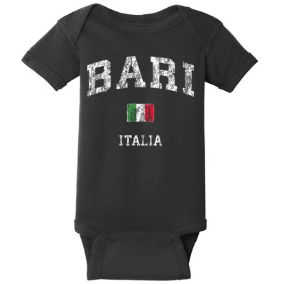 Bari Italy Vintage Italia Athletic Sports Design Baby Bodysuit