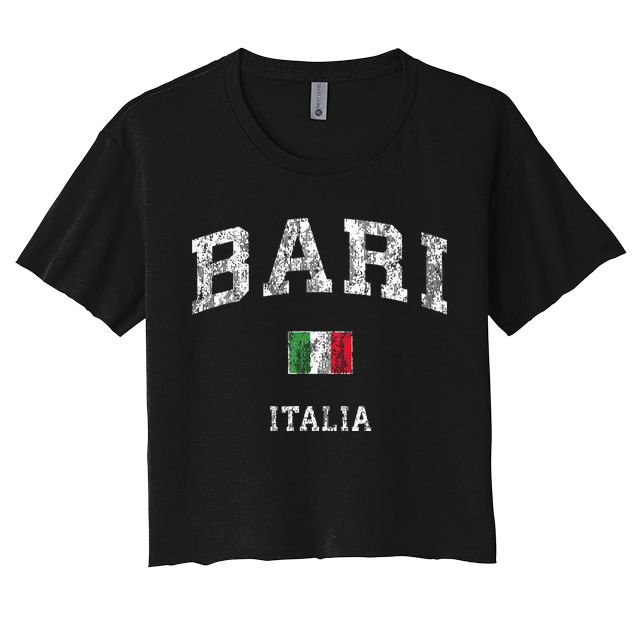 Bari Italy Vintage Italia Athletic Sports Design Crop Top
