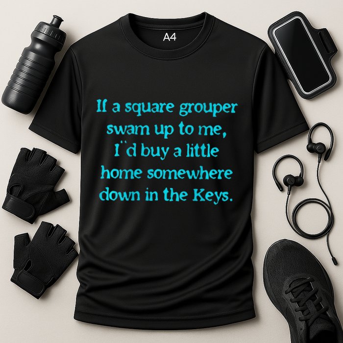 Bone Island Vibes Square Grouper Cooling Performance Crew T-Shirt