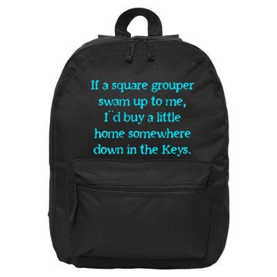 Bone Island Vibes Square Grouper 16 in Basic Backpack