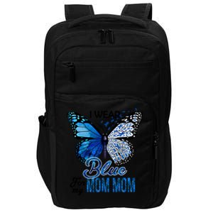 Butterfly I Wear Blue For Mom Mom Colon Cancer Awareness Gift Impact Tech Backpack