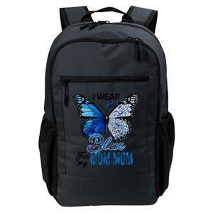 Butterfly I Wear Blue For Mom Mom Colon Cancer Awareness Gift Daily Commute Backpack