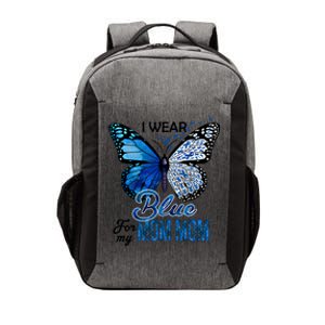 Butterfly I Wear Blue For Mom Mom Colon Cancer Awareness Gift Vector Backpack