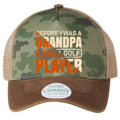 Before I Was A Grandpa I Was A Golf Player Legacy Tie Dye Trucker Hat