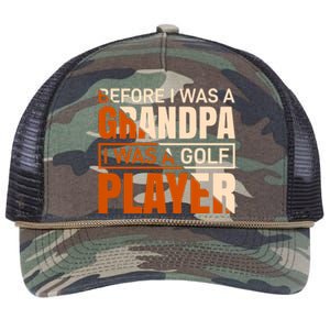 Before I Was A Grandpa I Was A Golf Player Retro Rope Trucker Hat Cap